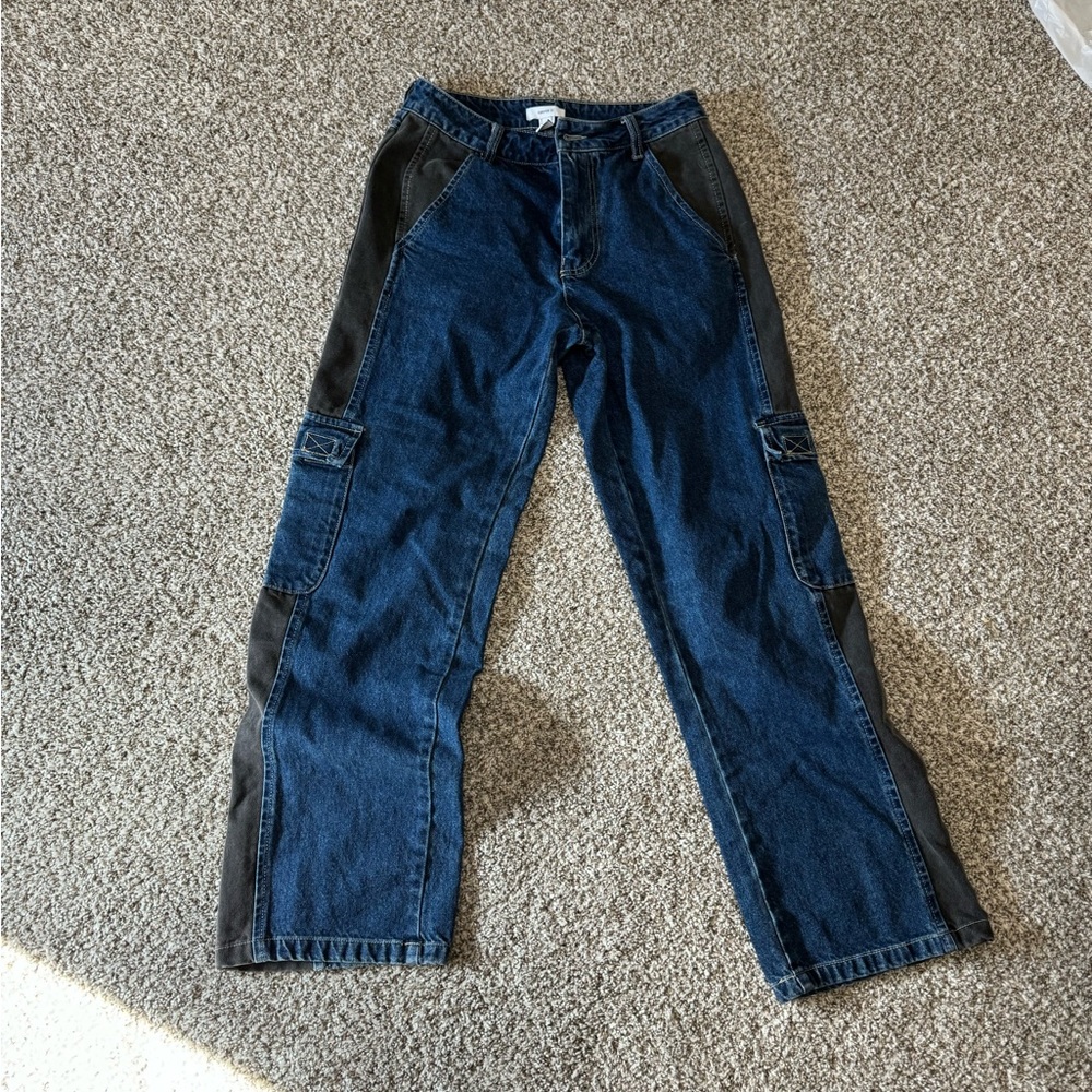 two tone cargo pants